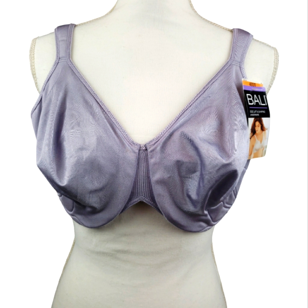 Bali NWT Side Lift & Shaping Bra Size 40DD in Amethyst Quartz Retail $39